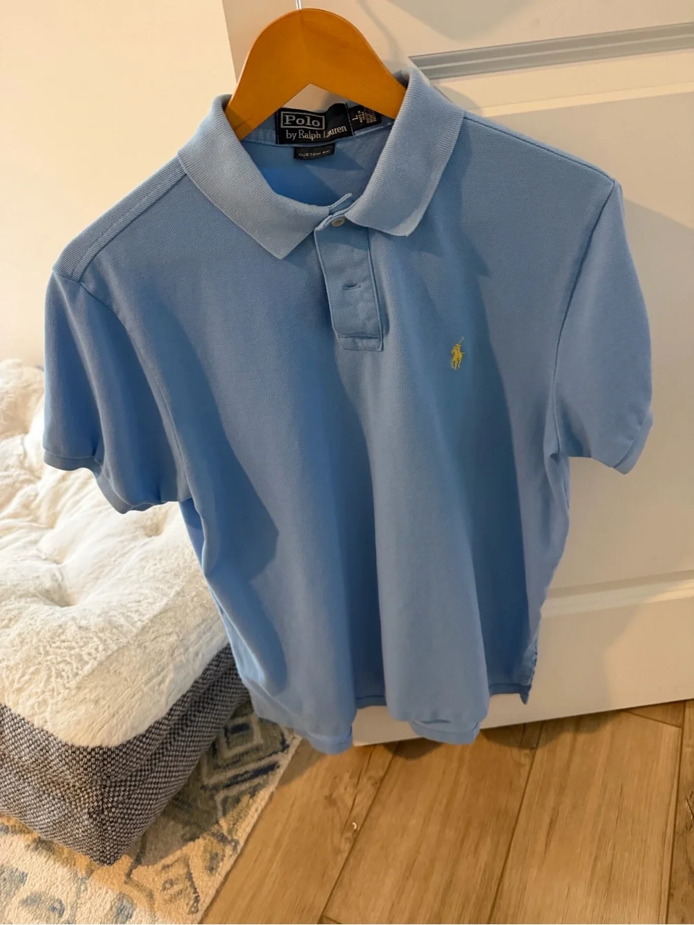 Ralph Lauren Boys' Polo Shirt in Sky Blue with Yellow Pony